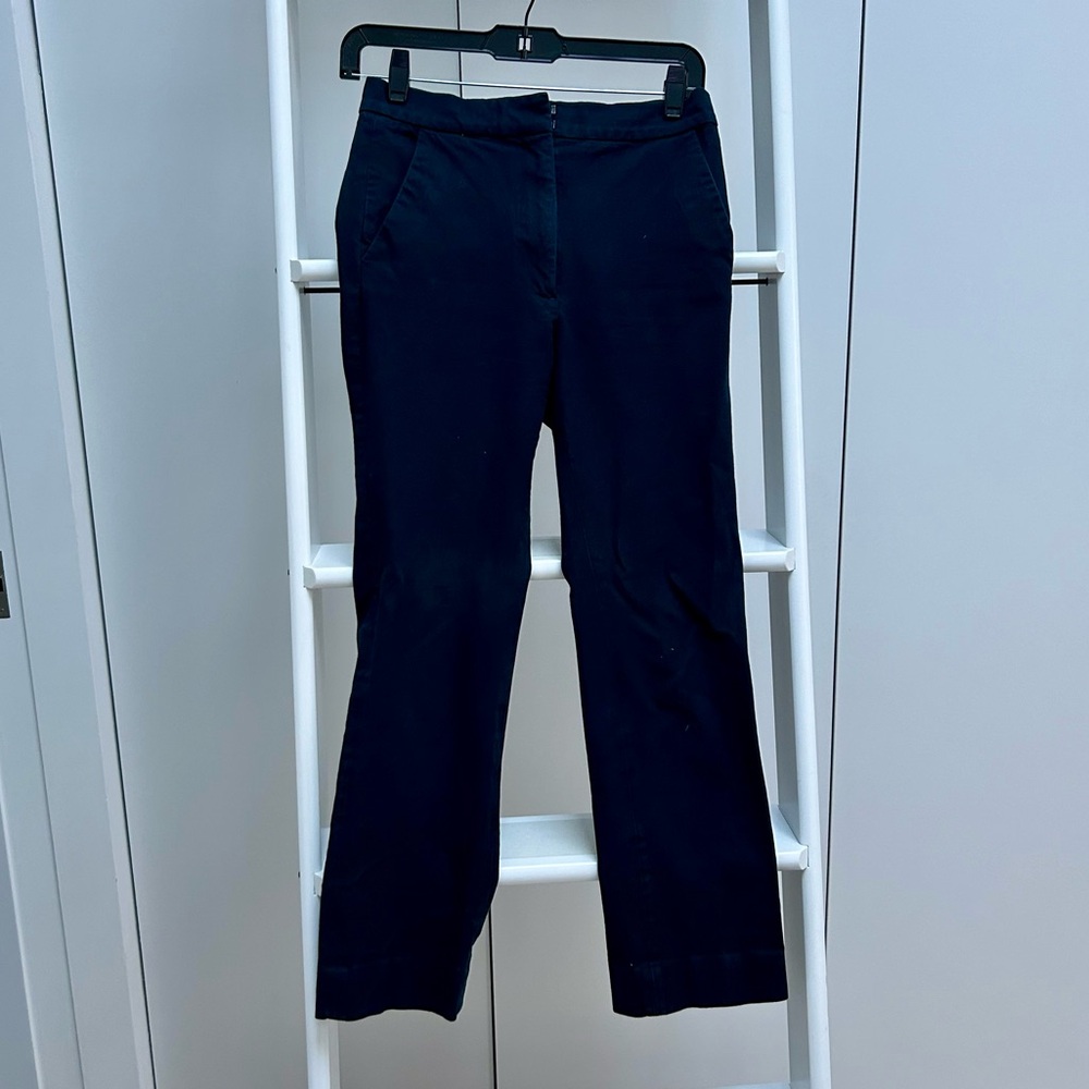 COS Flare dress pants dark navy blue slack skinny fitted trousers Xs 0